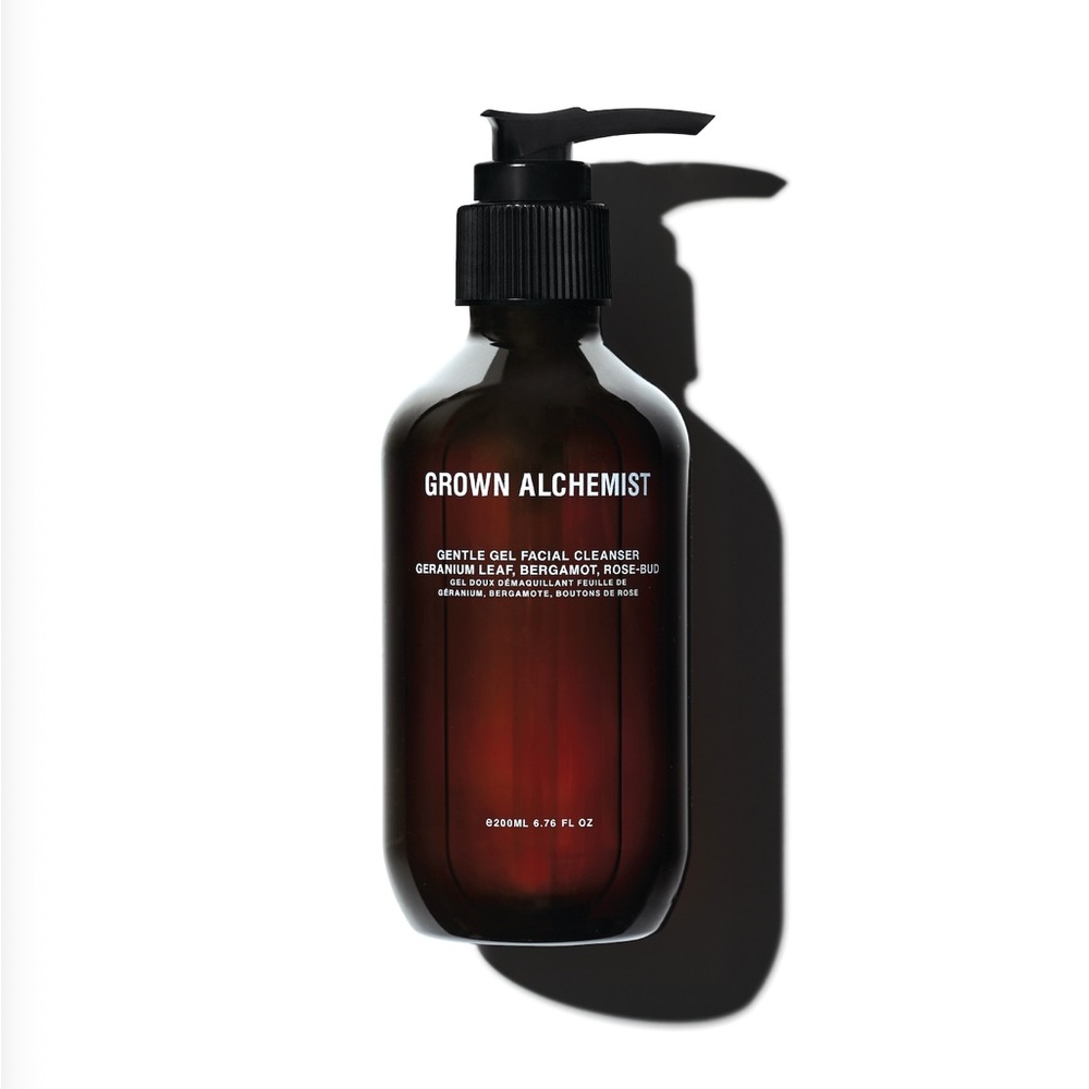 Grown Alchemist Gel Cleanser in Brown with Black Pump